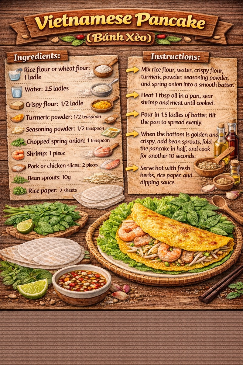 Banh xeo recipe card